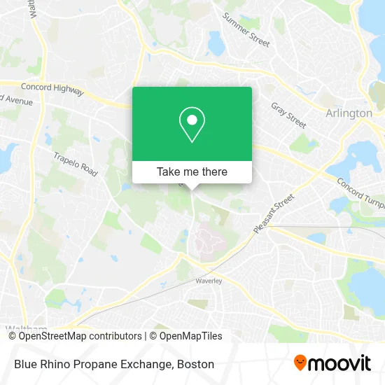 Blue Rhino Propane Exchange map