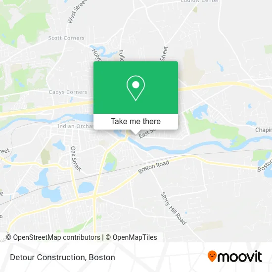 Detour Construction map