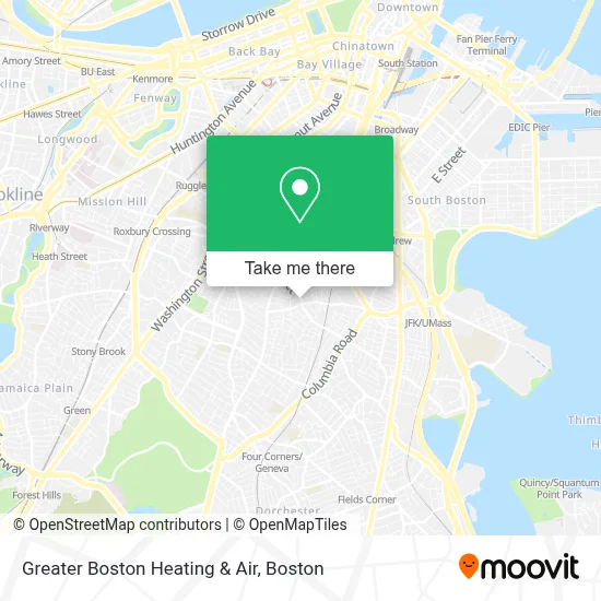 Greater Boston Heating & Air map