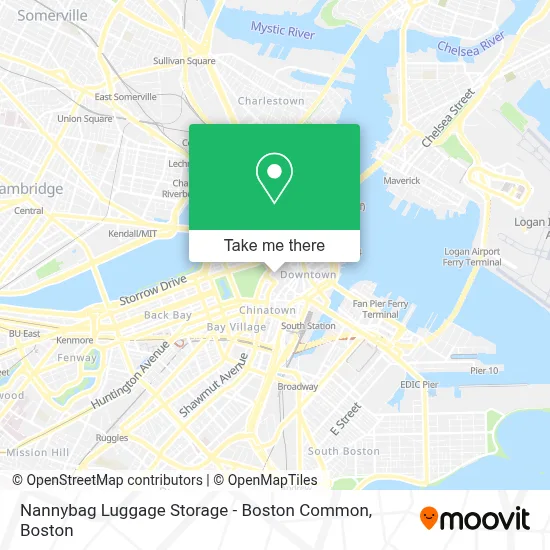Nannybag Luggage Storage - Boston Common map