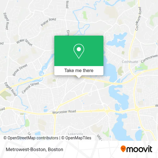 Metrowest-Boston map