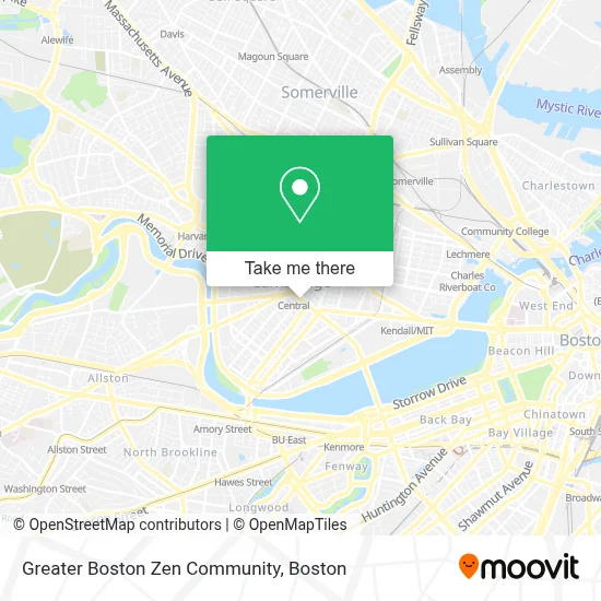 Greater Boston Zen Community map