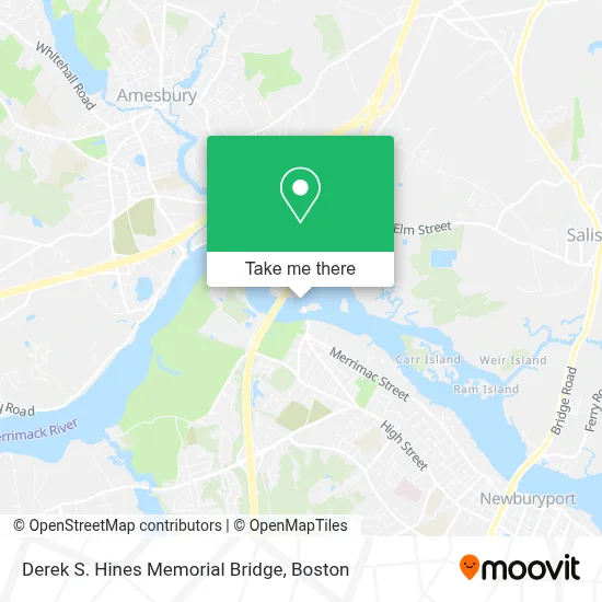 Derek S. Hines Memorial Bridge map
