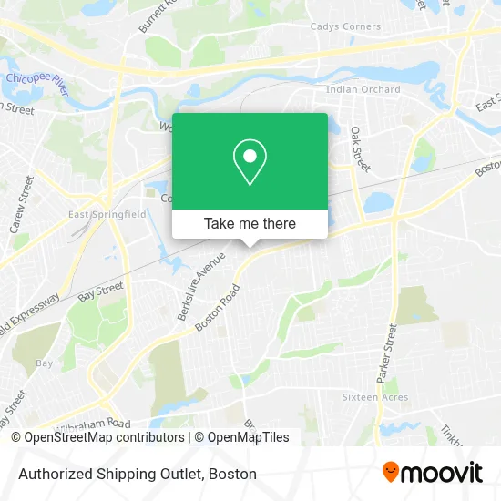 Authorized Shipping Outlet map