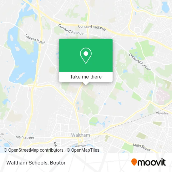 Waltham Schools map