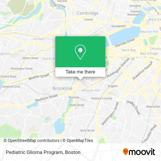 Pediatric Glioma Program map