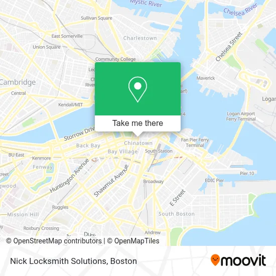 Nick Locksmith Solutions map