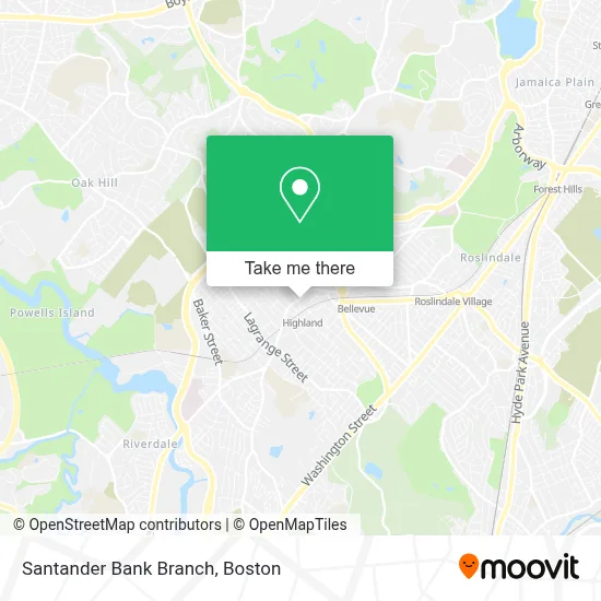 Santander Bank Branch map