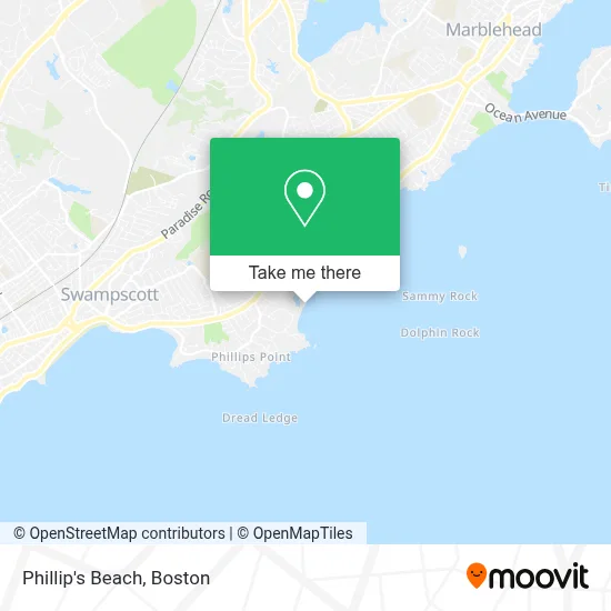 Phillip's Beach map