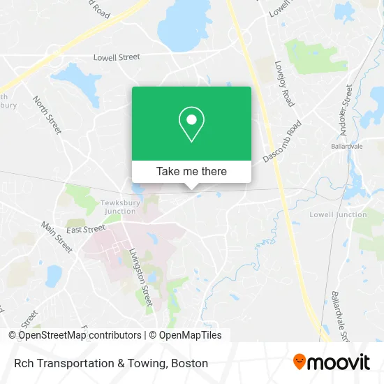 Rch Transportation & Towing map