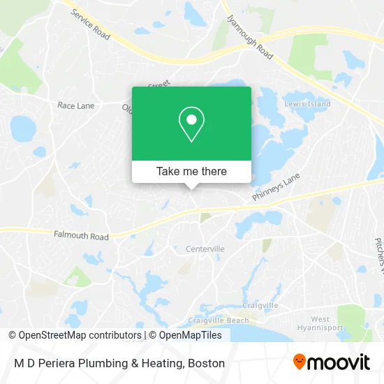M D Periera Plumbing & Heating map