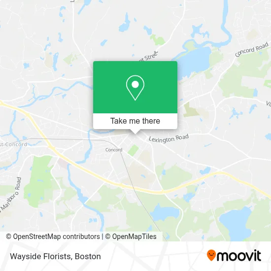Wayside Florists map