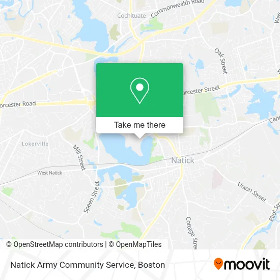 Natick Army Community Service map