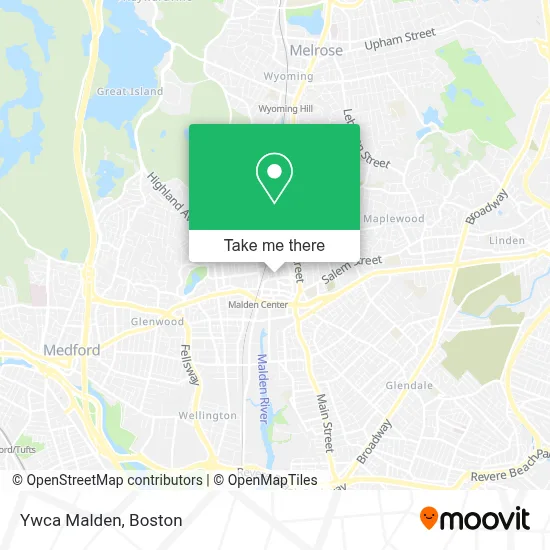 Ywca Malden map