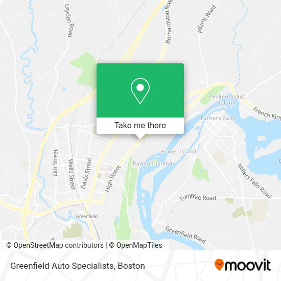 Greenfield Auto Specialists map
