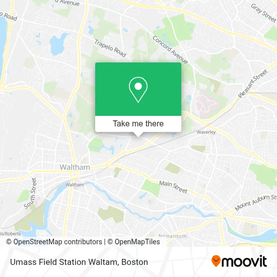 Umass Field Station Waltam map