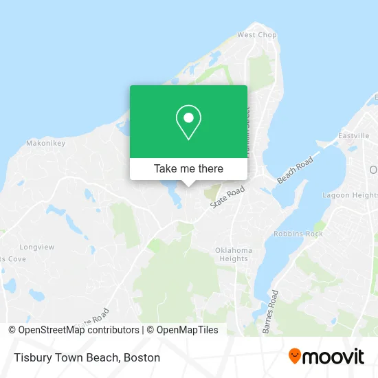 Tisbury Town Beach map