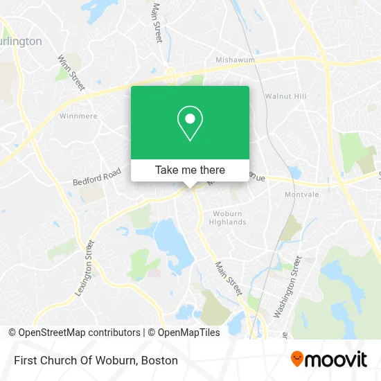 First Church Of Woburn map