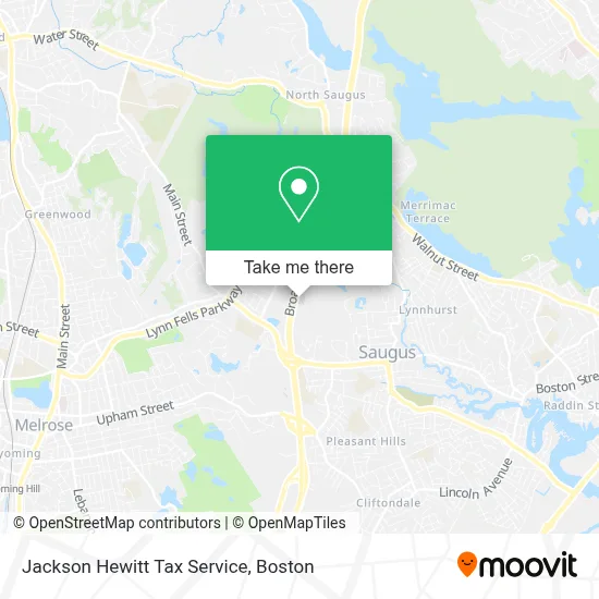 Jackson Hewitt Tax Service map