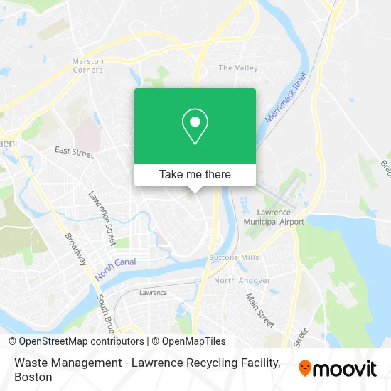 Waste Management - Lawrence Recycling Facility map