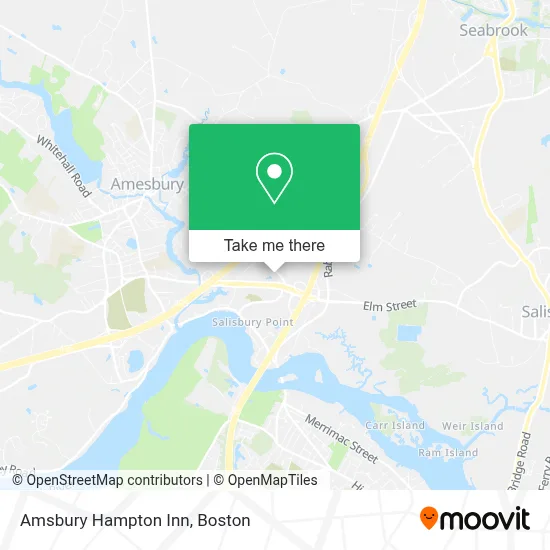 Amsbury Hampton Inn map