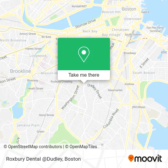 Roxbury Dental @Dudley map