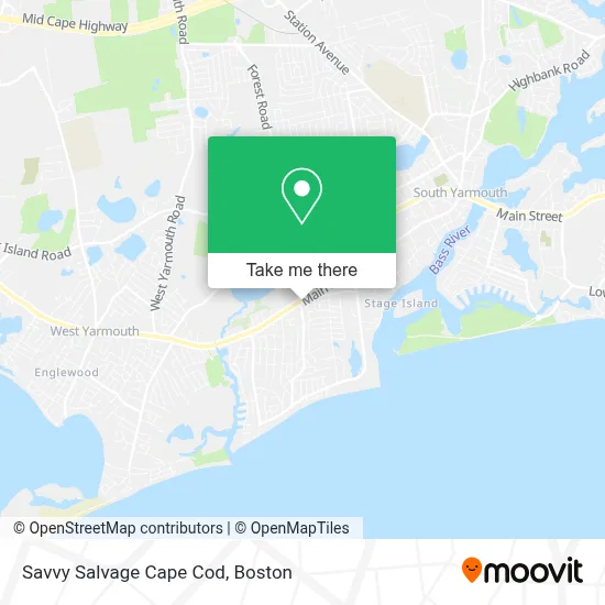 Savvy Salvage Cape Cod map