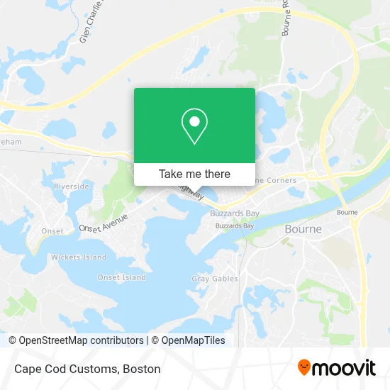 Cape Cod Customs map