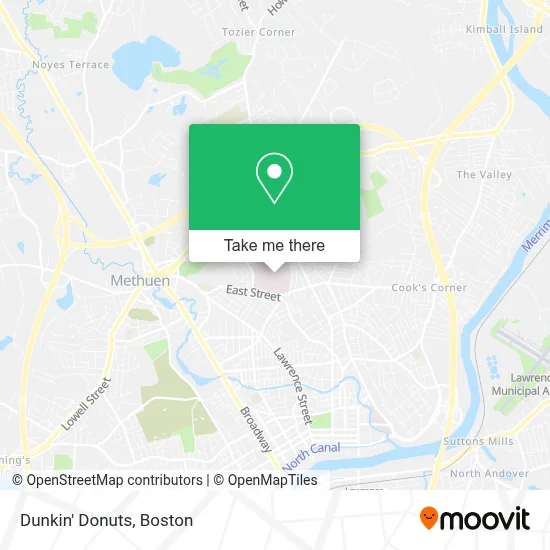 Dunkin' Donuts map