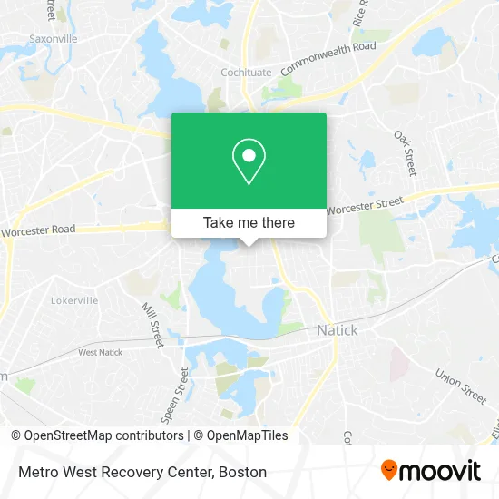 Metro West Recovery Center map