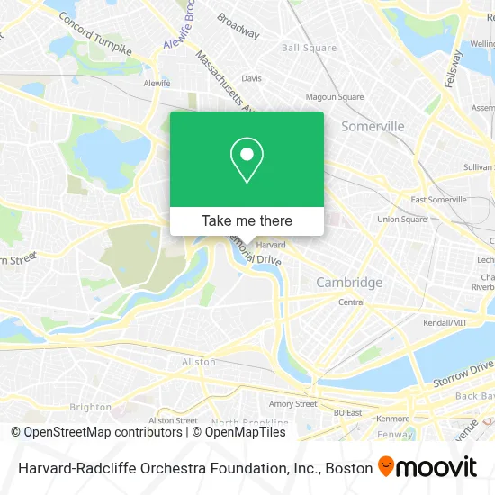 Harvard-Radcliffe Orchestra Foundation, Inc. map
