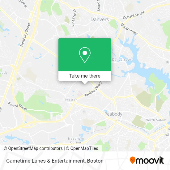 Gametime Lanes & Entertainment map