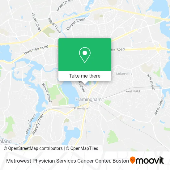 Metrowest Physician Services Cancer Center map
