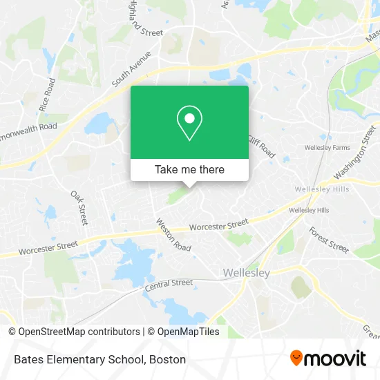 Bates Elementary School map