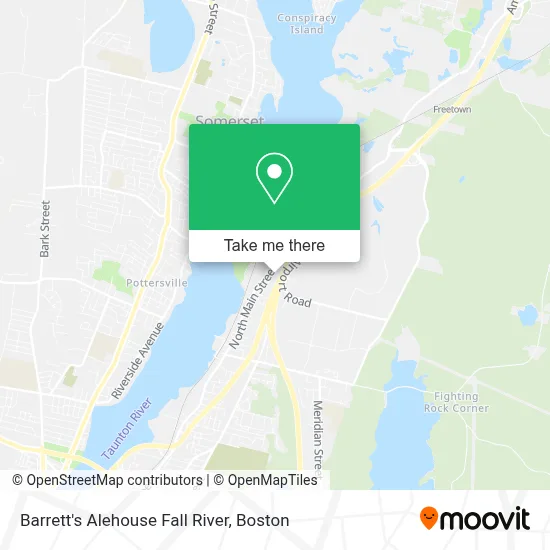 Barrett's Alehouse Fall River map