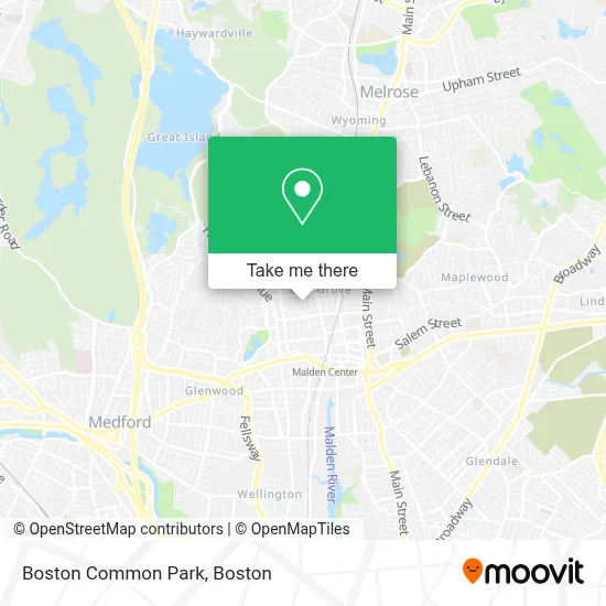 Boston Common Park map