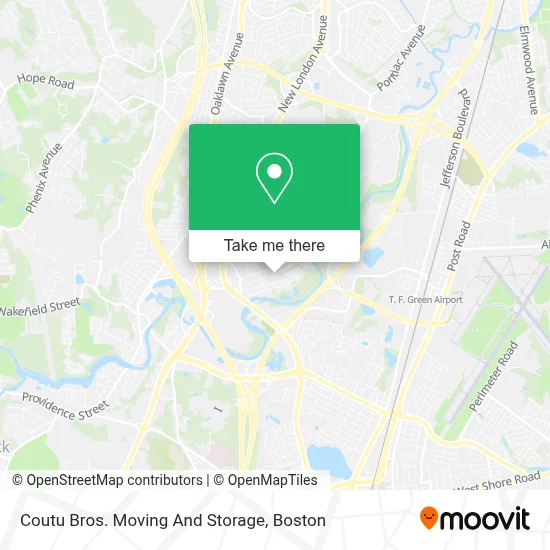 Coutu Bros. Moving And Storage map