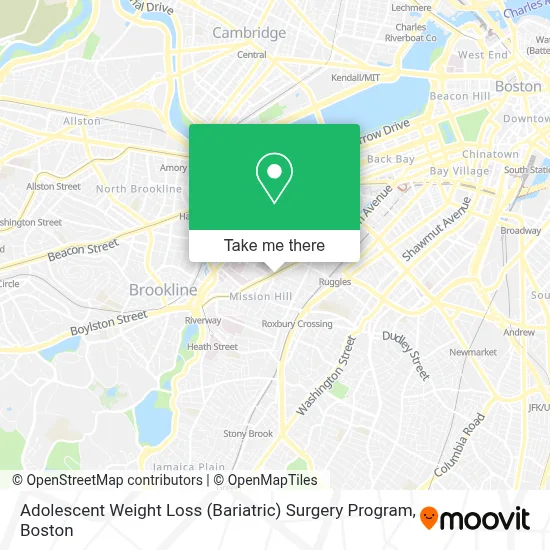Adolescent Weight Loss (Bariatric) Surgery Program map