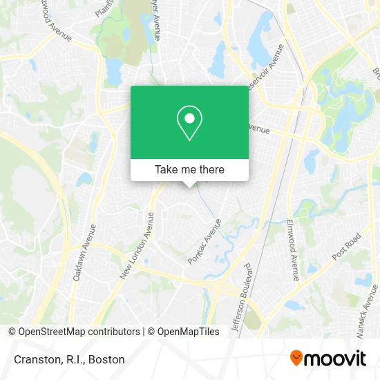 Cranston, R.I. map