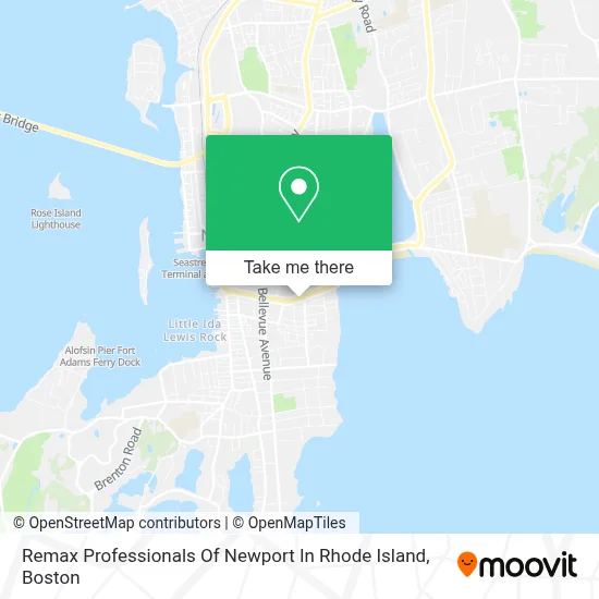 Remax Professionals Of Newport In Rhode Island map