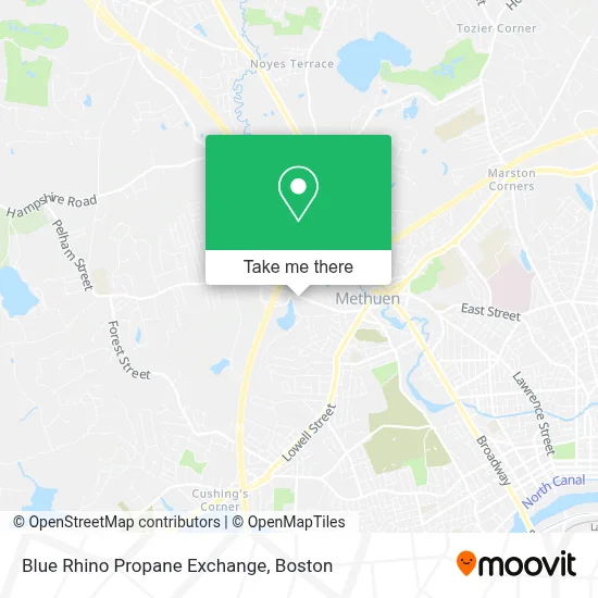 Blue Rhino Propane Exchange map