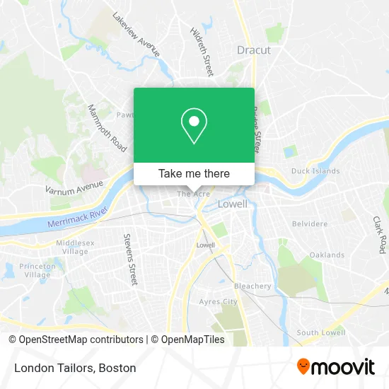 London Tailors map
