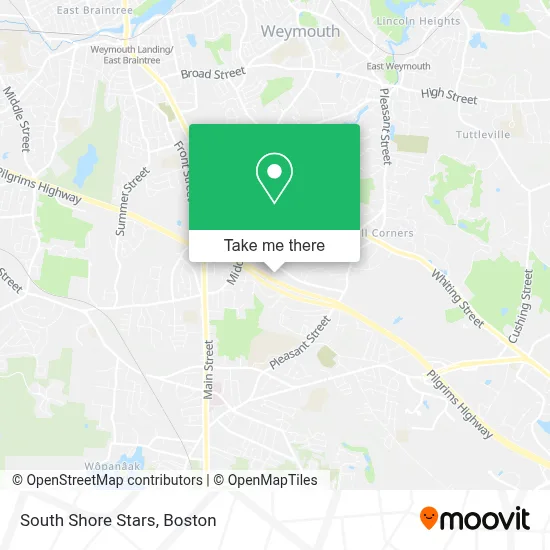 South Shore Stars map