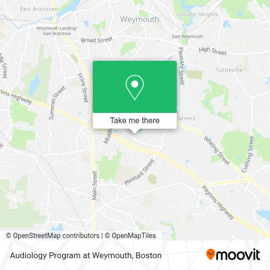 Audiology Program at Weymouth map