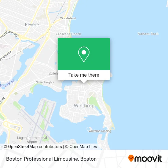 Boston Professional Limousine map