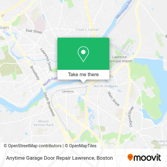 Anytime Garage Door Repair Lawrence map