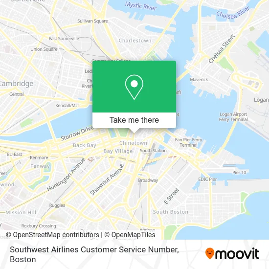 Southwest Airlines Customer Service Number map