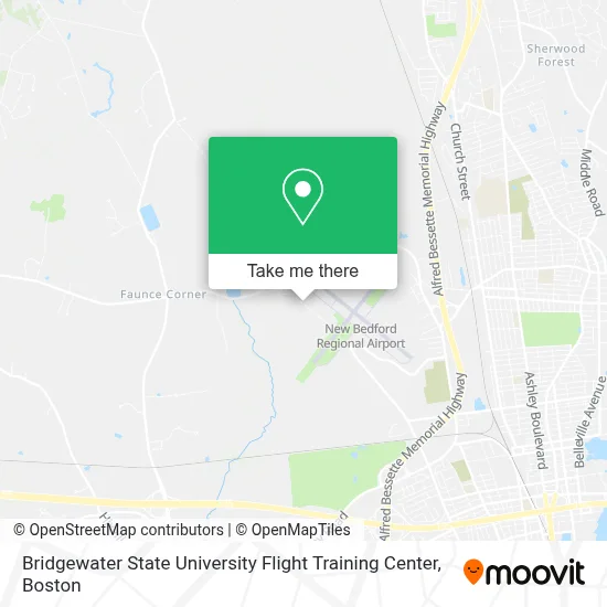 Bridgewater State University Flight Training Center map