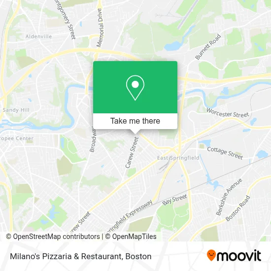 Milano's Pizzaria & Restaurant map