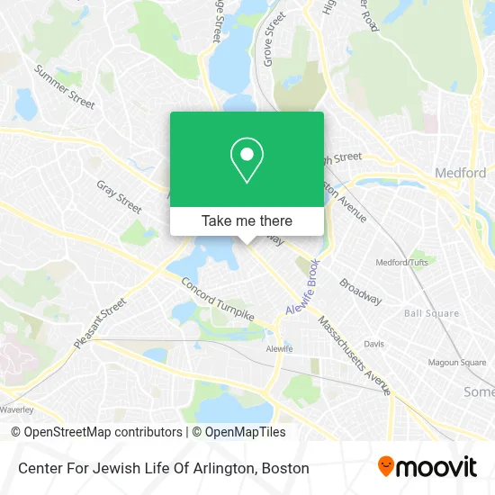 Center For Jewish Life Of Arlington map